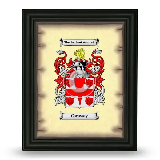 Caraway Coat of Arms Framed - Black