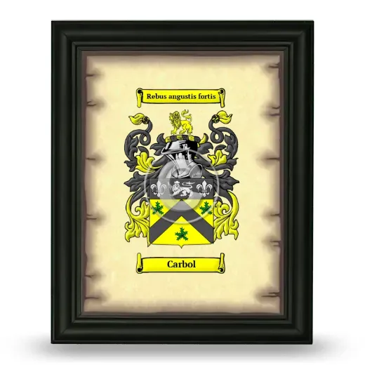 Carbol Coat of Arms Framed - Black