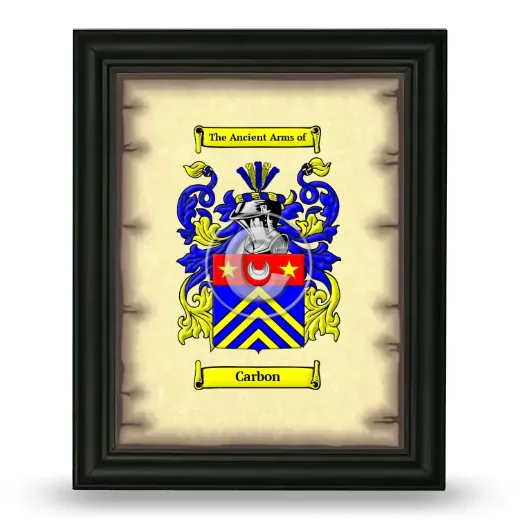 Carbon Coat of Arms Framed - Black