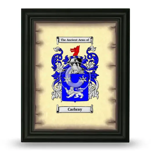 Carbray Coat of Arms Framed - Black