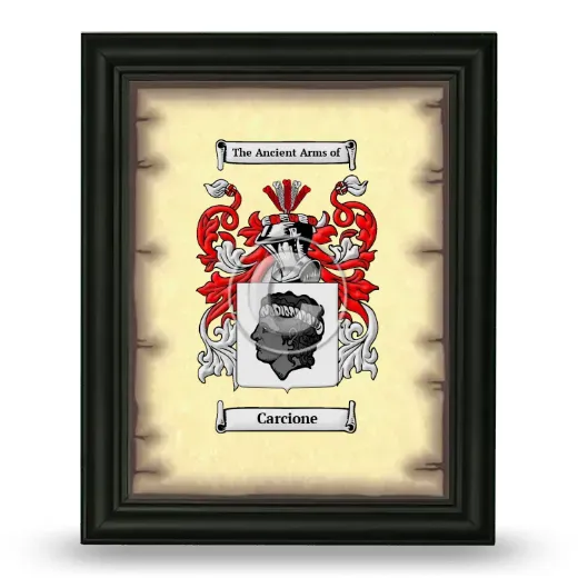 Carcione Coat of Arms Framed - Black