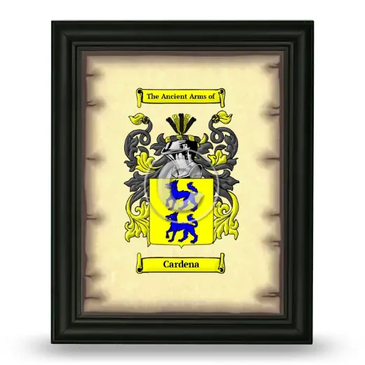 Cardena Coat of Arms Framed - Black