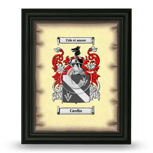 Cardin Coat of Arms Framed - Black