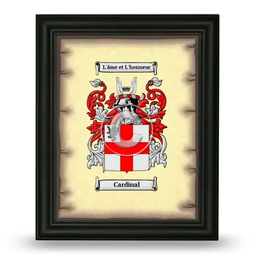 Cardinal Coat of Arms Framed - Black