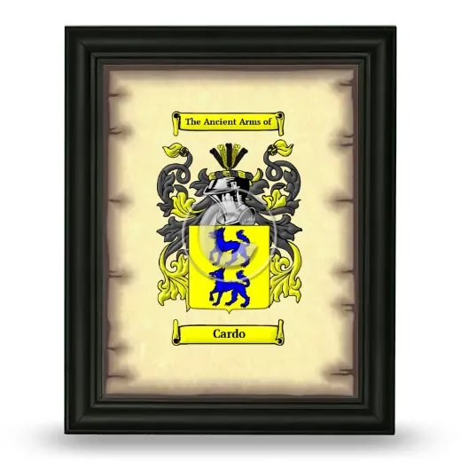 Cardo Coat of Arms Framed - Black