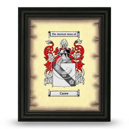 Caree Coat of Arms Framed - Black