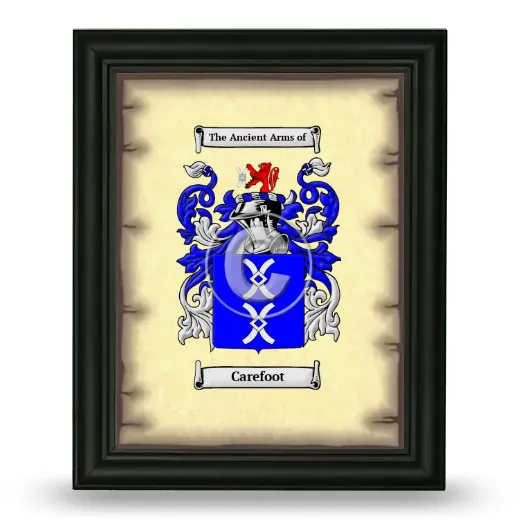 Carefoot Coat of Arms Framed - Black