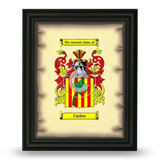 Carico Coat of Arms Framed - Black