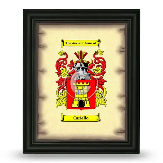 Cariello Coat of Arms Framed - Black