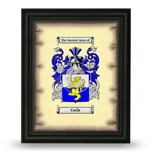 Carla Coat of Arms Framed - Black