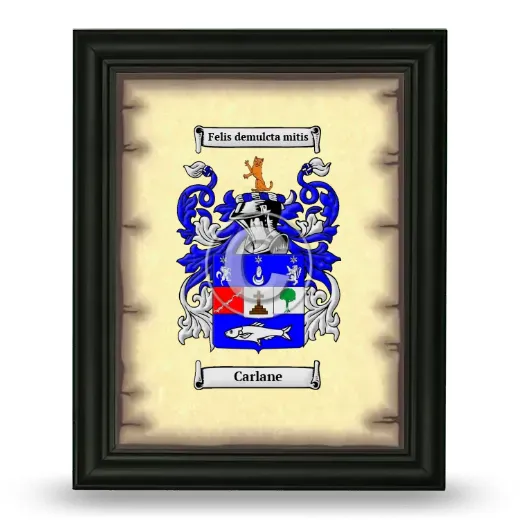 Carlane Coat of Arms Framed - Black