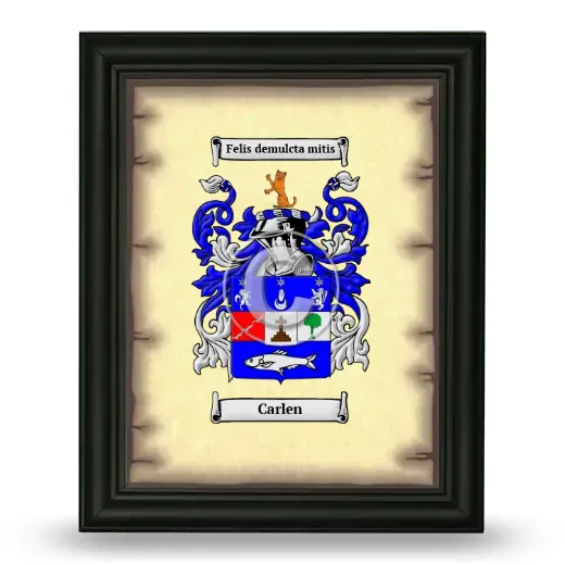 Carlen Coat of Arms Framed - Black