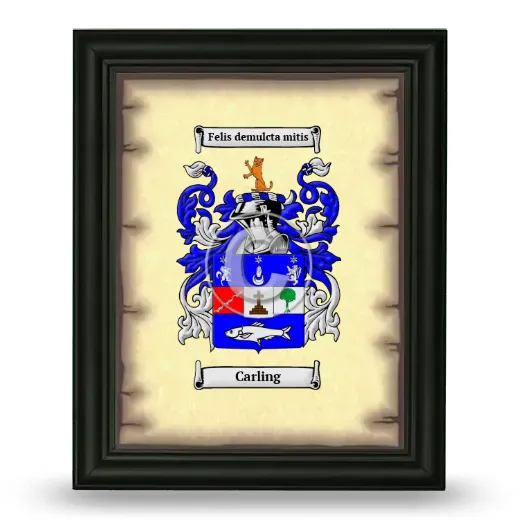 Carling Coat of Arms Framed - Black