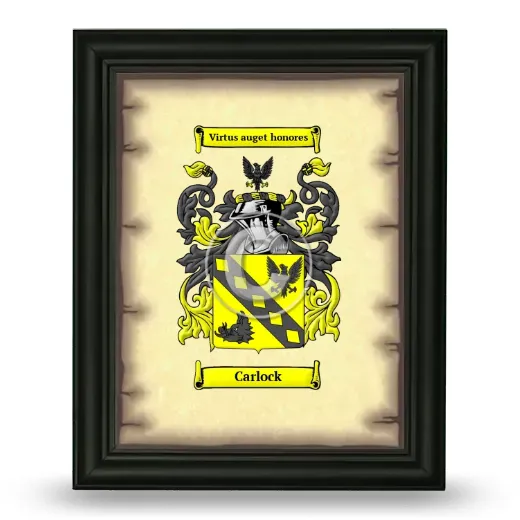 Carlock Coat of Arms Framed - Black