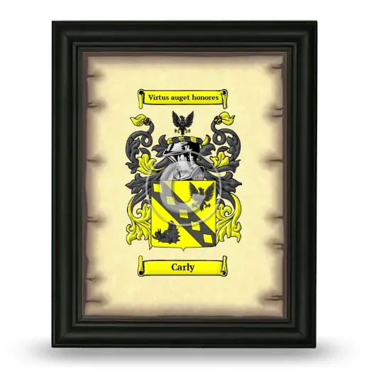 Carly Coat of Arms Framed - Black