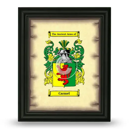 Carmel Coat of Arms Framed - Black