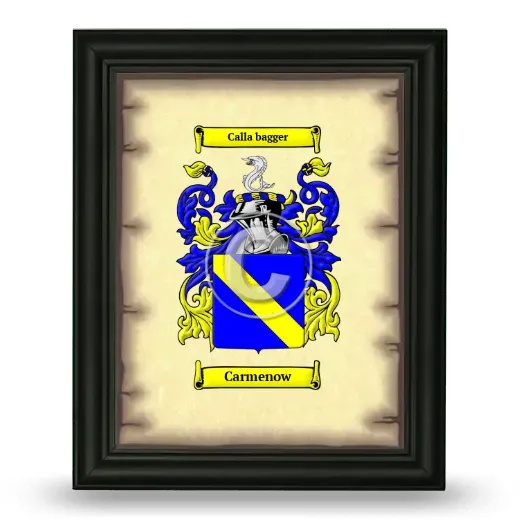 Carmenow Coat of Arms Framed - Black