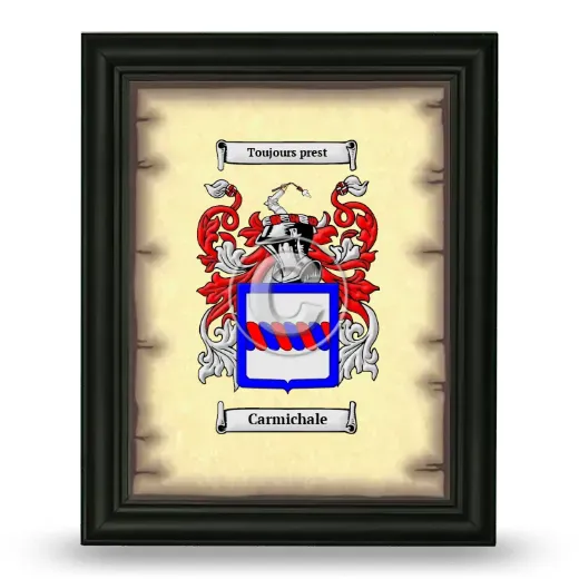 Carmichale Coat of Arms Framed - Black