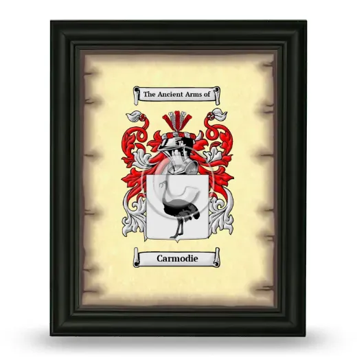 Carmodie Coat of Arms Framed - Black