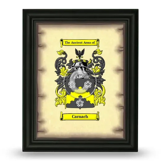 Carnach Coat of Arms Framed - Black