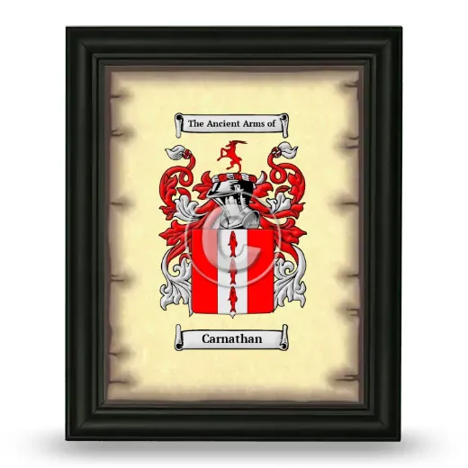 Carnathan Coat of Arms Framed - Black
