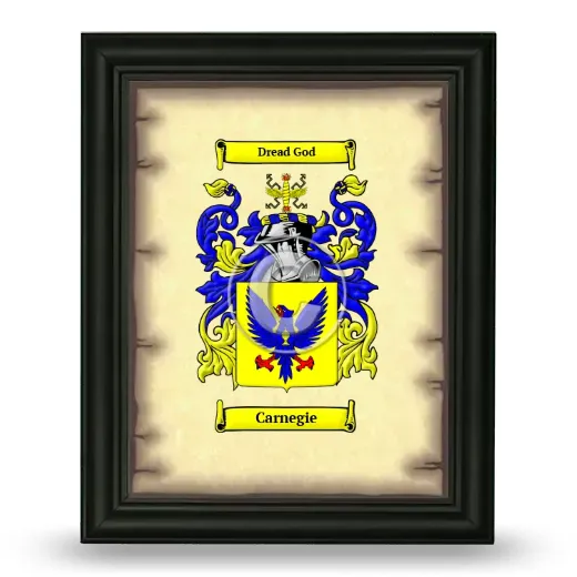 Carnegie Coat of Arms Framed - Black