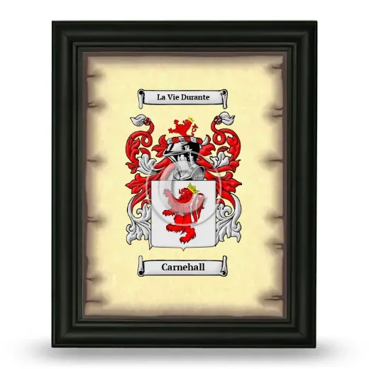 Carnehall Coat of Arms Framed - Black