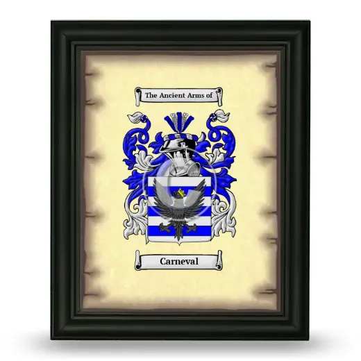 Carneval Coat of Arms Framed - Black