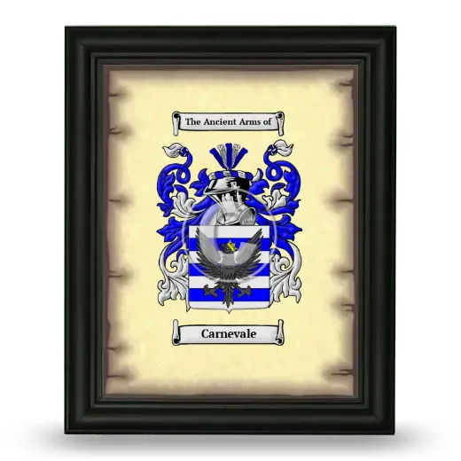 Carnevale Coat of Arms Framed - Black