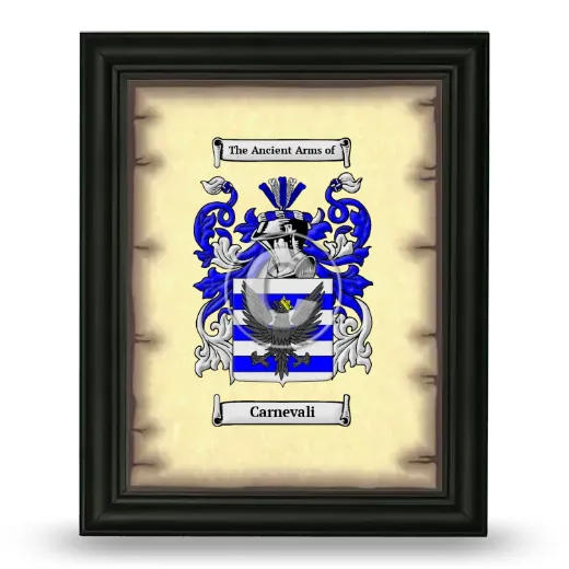 Carnevali Coat of Arms Framed - Black