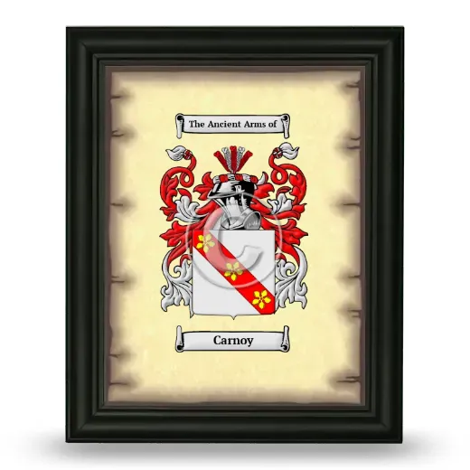 Carnoy Coat of Arms Framed - Black