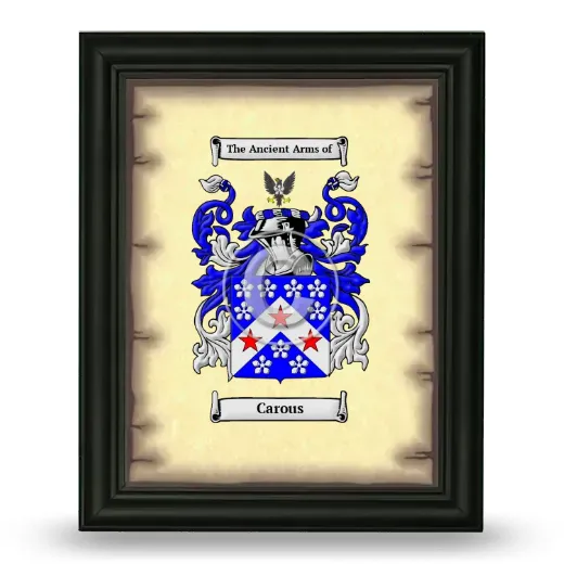 Carous Coat of Arms Framed - Black