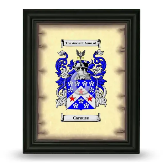 Carouse Coat of Arms Framed - Black