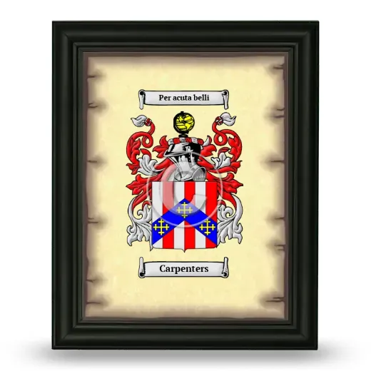 Carpenters Coat of Arms Framed - Black