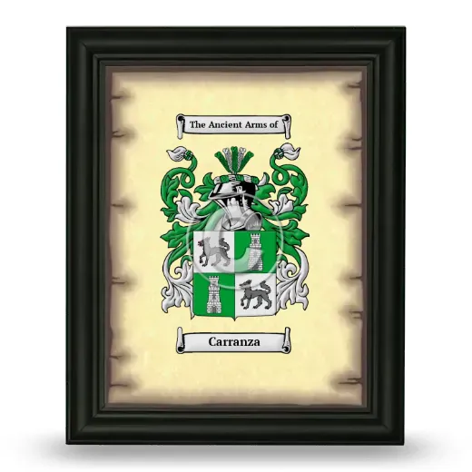 Carranza Coat of Arms Framed - Black