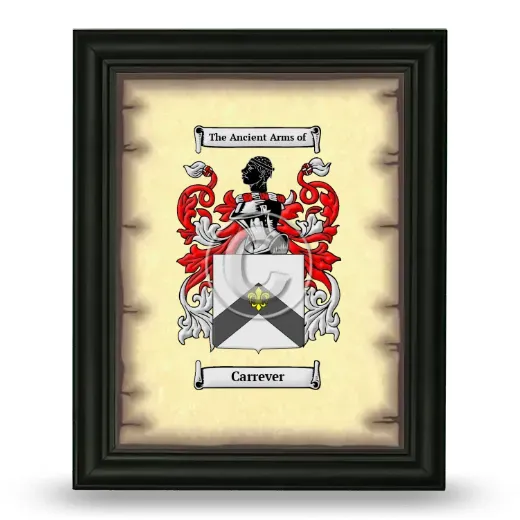 Carrever Coat of Arms Framed - Black