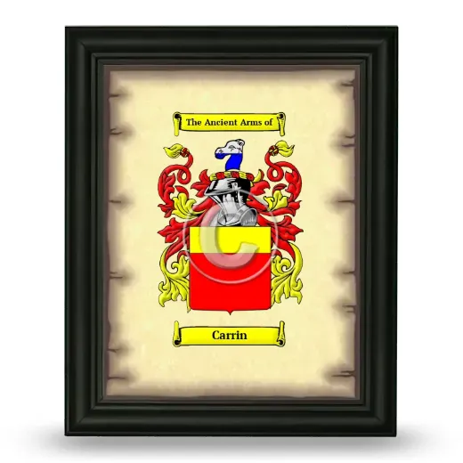 Carrin Coat of Arms Framed - Black