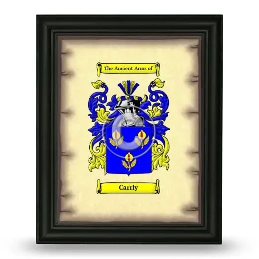 Carrly Coat of Arms Framed - Black