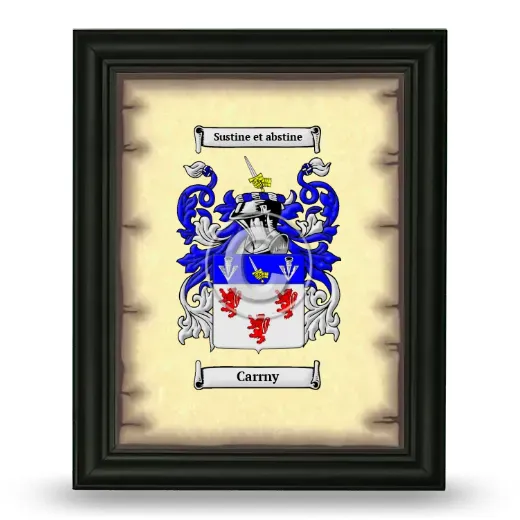 Carrny Coat of Arms Framed - Black