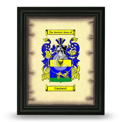 Carrocci Coat of Arms Framed - Black