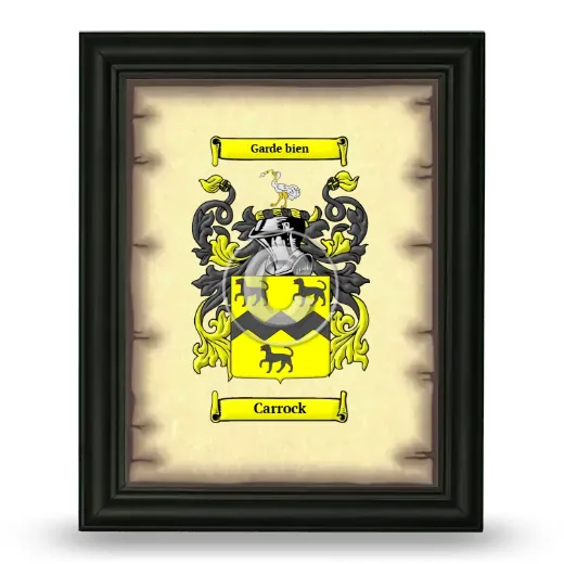 Carrock Coat of Arms Framed - Black
