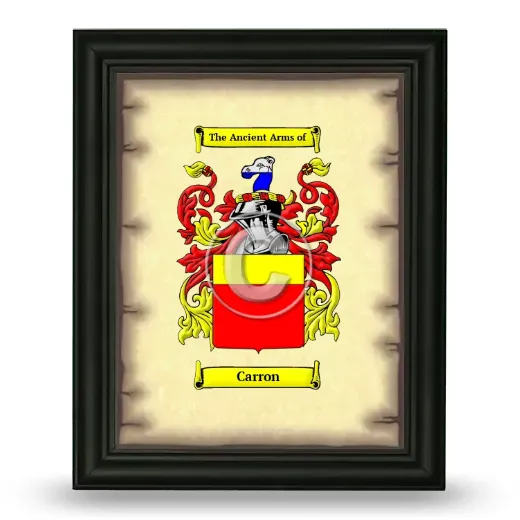 Carron Coat of Arms Framed - Black