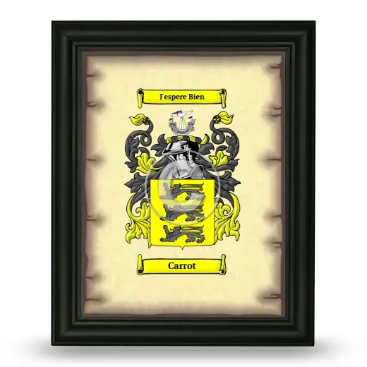 Carrot Coat of Arms Framed - Black
