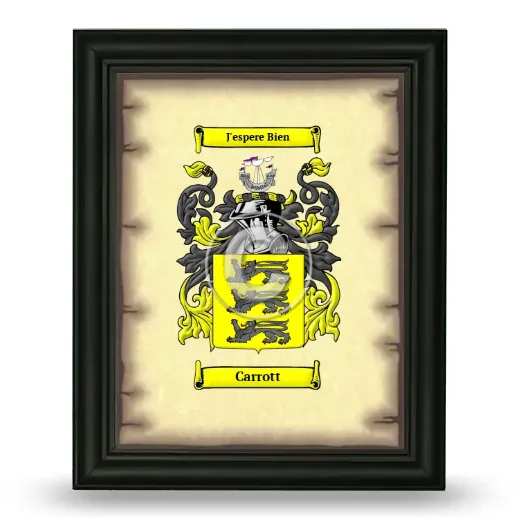 Carrott Coat of Arms Framed - Black