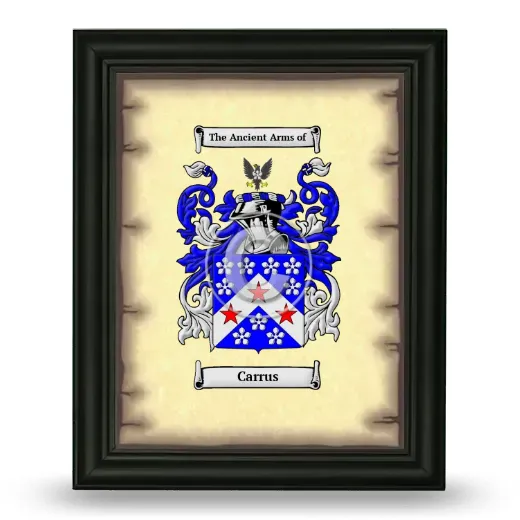 Carrus Coat of Arms Framed - Black