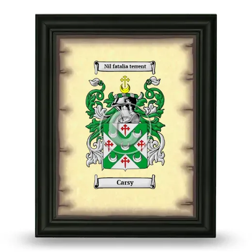 Carsy Coat of Arms Framed - Black