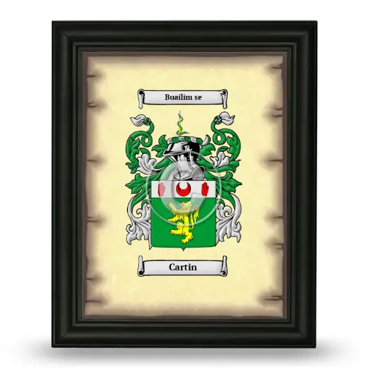 Cartin Coat of Arms Framed - Black