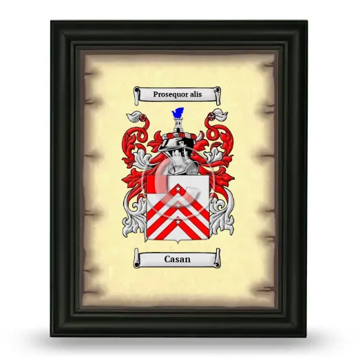 Casan Coat of Arms Framed - Black