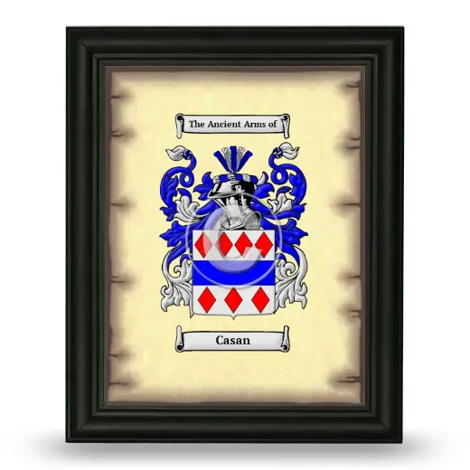 Casan Coat of Arms Framed - Black