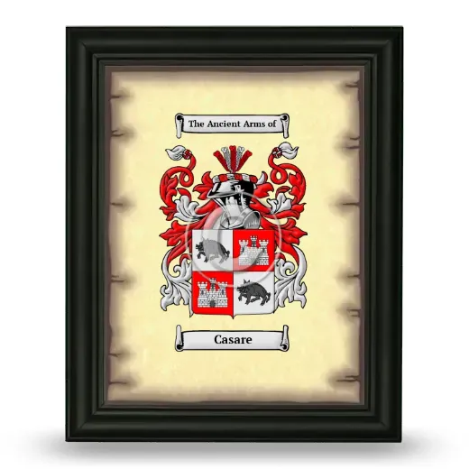 Casare Coat of Arms Framed - Black